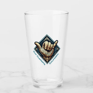Surfer Hand Symbol Glaskopp