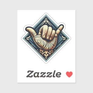 Surfer Hand-symbol- Klistermärken