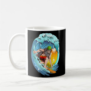 Surfer Hippie Äventyr är aldrig för gammal surfand Kaffemugg