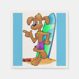 SURFER HUND PAPPERSSERVETT