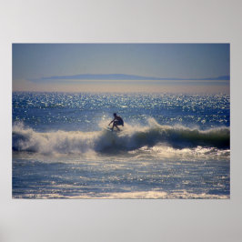 Surfer i Huntington Beach, Kalifornien Poster