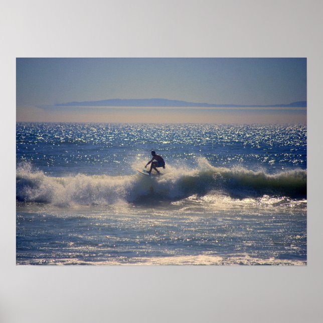 Surfer i Huntington Beach, Kalifornien Poster (Framsidan)