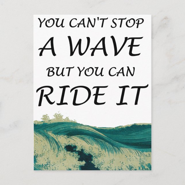 Surfer inspirationslös vågrörelse. vykort (Framsida)