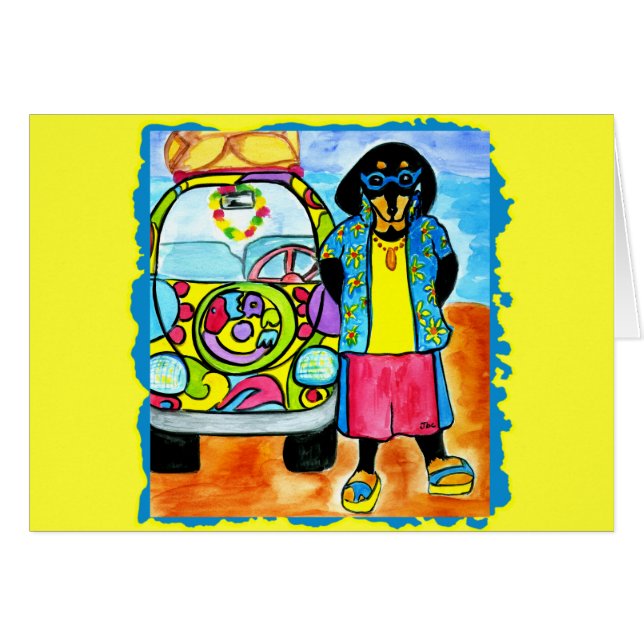 Surfer Joe's Van Hälsningskort (Framsidan Horizontal)