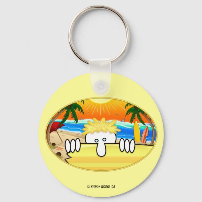 Surfer Kilroy Keychain Nyckelring (Framsida)