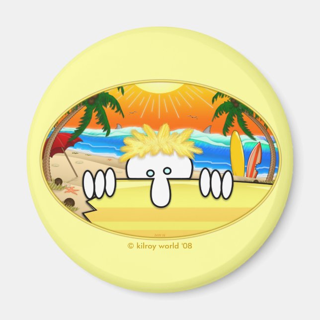 Surfer Kilroy Magnet (Framsidan)