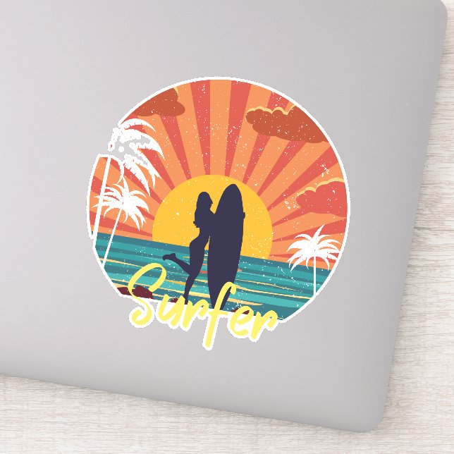 Surfer Klistermärken (Detalj)