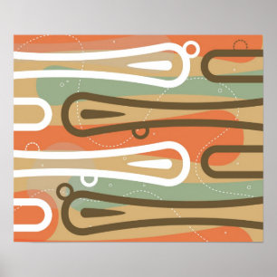 Surfer Kung - återmodern abstrakt Poster