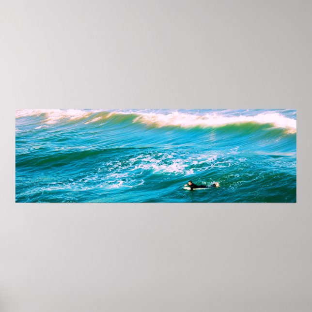 Surfer Lookin för en våg Poster - 12 x 36 (Framsidan)
