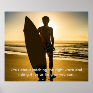Surfer med citattecken poster