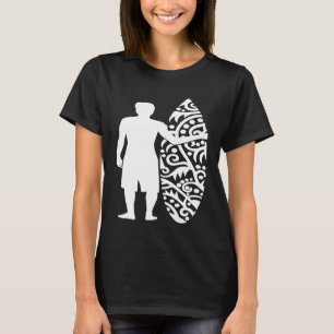 Surfer med yfboard t shirt