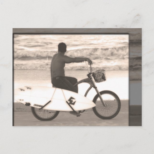 Surfer på Bike Vykort (Framsida)