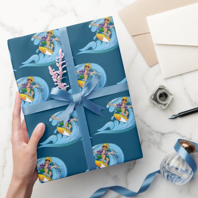 Surfer på Blue Wave Presentpapper (Gifting)