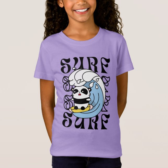 Surfer Panda T Shirt (Framsida)