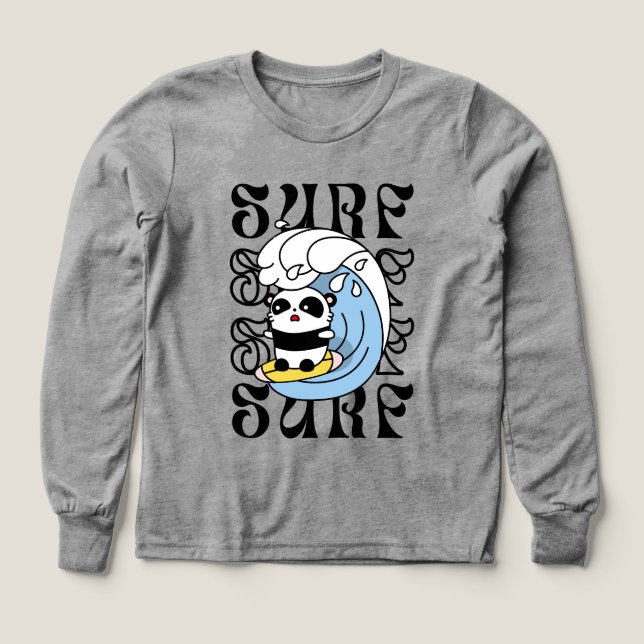 Surfer Panda T Shirt (Design framsida)