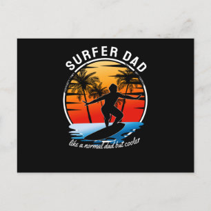 Surfer Pappa som ett normalt Pappa men koler Vykort