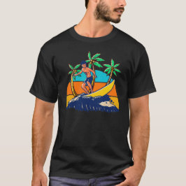 Surfer Retro Sunset T Shirt