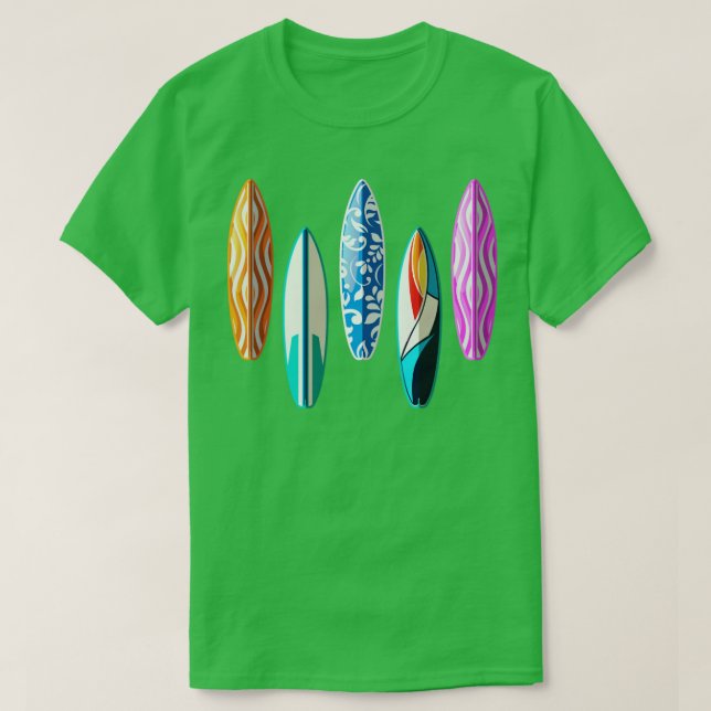 Surfer Retro Surfboard T Shirt (Design framsida)
