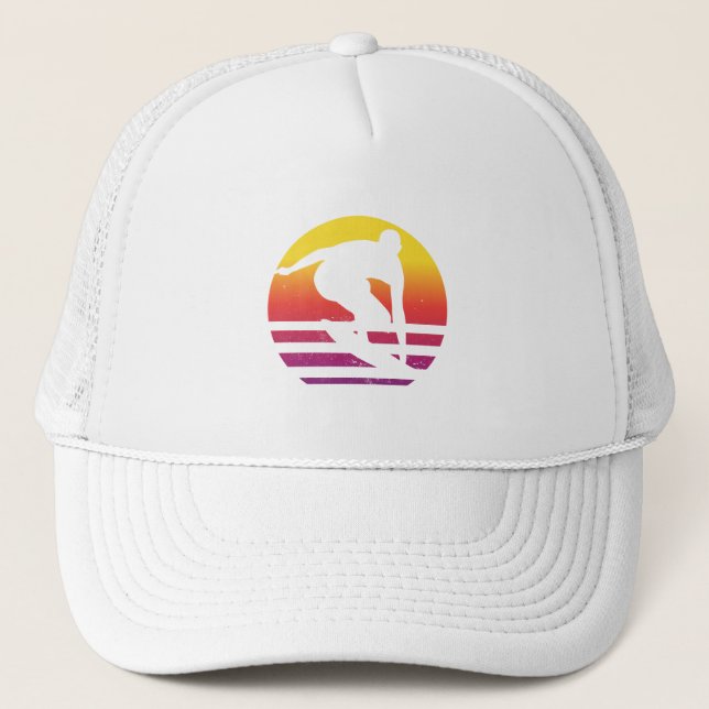 Surfer Retro Surfing Sunset Keps (Framsida)