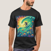 Surfer Riding a Giant Wave