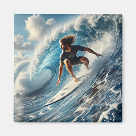 Surfer Riding a Wave Magnet