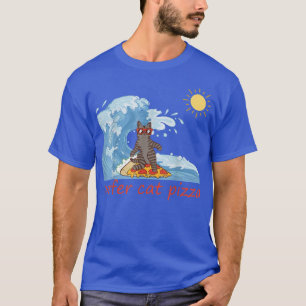 surfer Shirt retro pizza boysurfer cat pizza Chee T