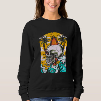 Surfer Skeleton Waves  Surfboard Surfrider Taco Su T Shirt