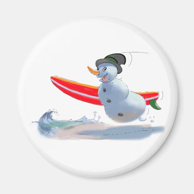 sUrFeR snögubbe Magnet (Framsidan)