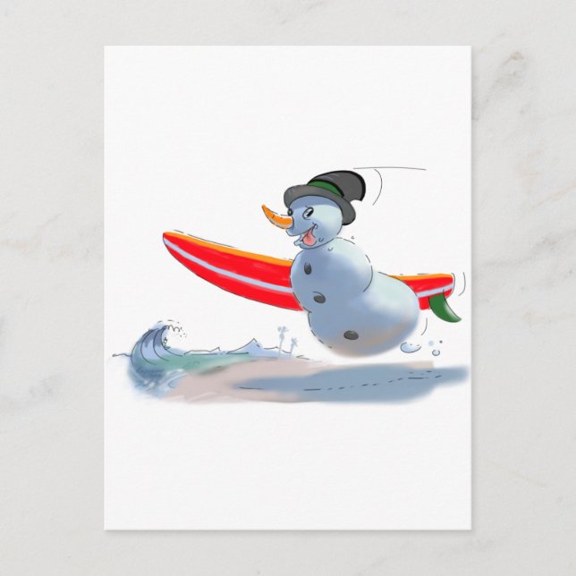 sUrFeR snögubbe Vykort (Framsida)