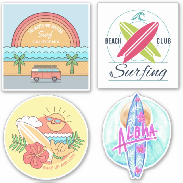 Surfer Stickers Klistermärken (Framsida)