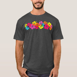 Surfer Stil Vintage Hibiscus Flower Row Beach T Shirt