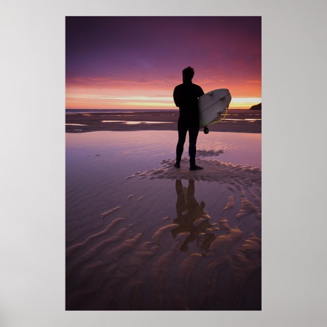 Surfer Sunrise Poster (Framsidan)