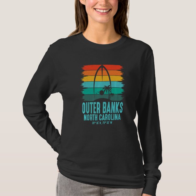 Surfer Surf Board Outer Banks Surfboarder Surfing  T Shirt (Framsida)