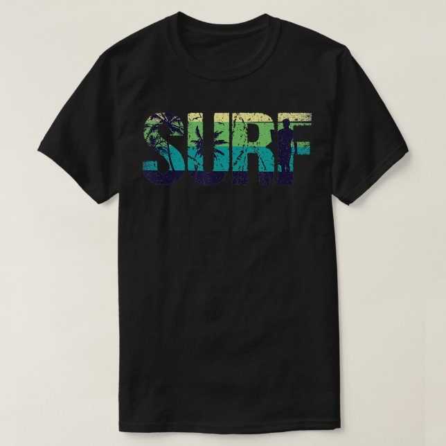Surfer Surfa Summer Getway Beach Vågar Surfing Wat T Shirt (Design framsida)
