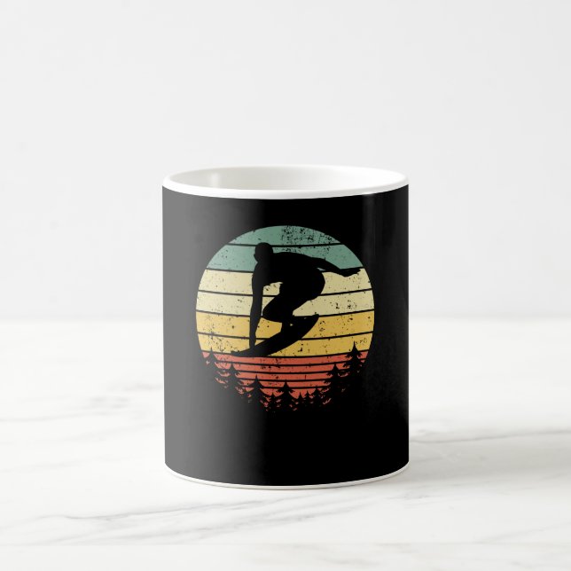 Surfer Surfboard Surfing Retro Gift Idea Kaffemugg (Center)