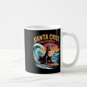 Surfer Surfing 70 s 80:e Santa Cruz California Ret Kaffemugg
