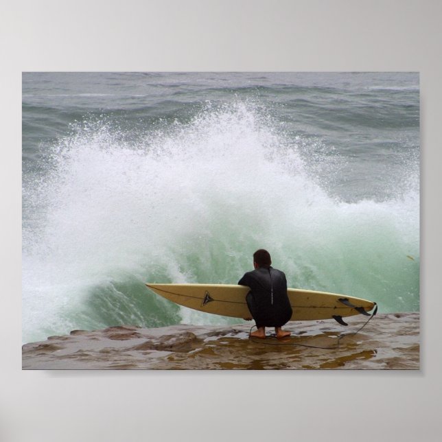 Surfer Surfing Poster (Framsidan)
