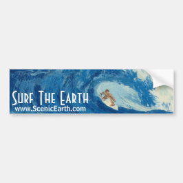 Surfer Surfing Surfer Bumper Sticker Art Bildekal