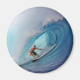 Surfer Surfing Surfing a Huge Wave Magnet