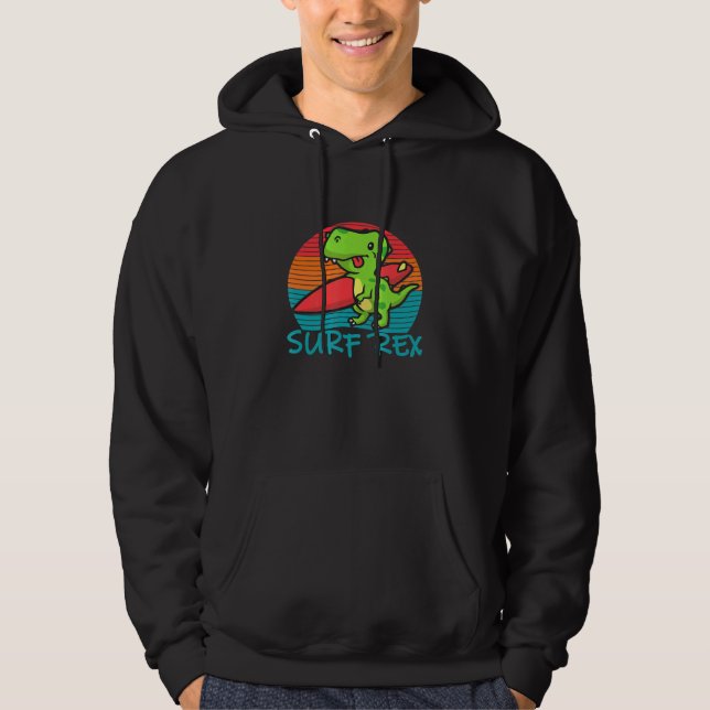 Surfer T-Rex - Ride Vinkara Hoodie (Framsida)