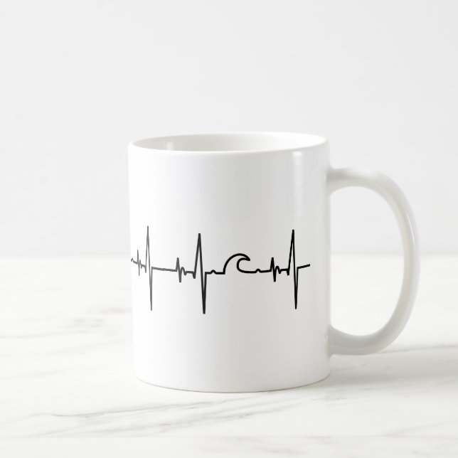 Surfer Tasse heartline Kaffemugg (Höger)
