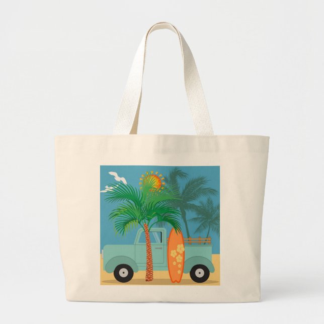 Surfer Tote Bag Jumbo Tygkasse (Framsidan)