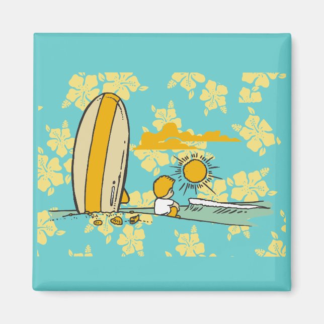 Surfer Tshirts och Gifts Magnet (Framsidan)