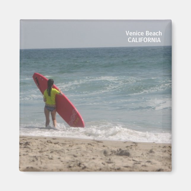 Surfer, Venedig Beach Magnet! Magnet (Framsidan)