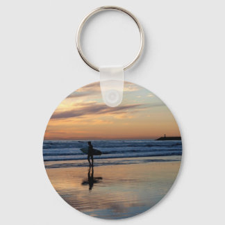 Surfer vid Sunset Nyckelring