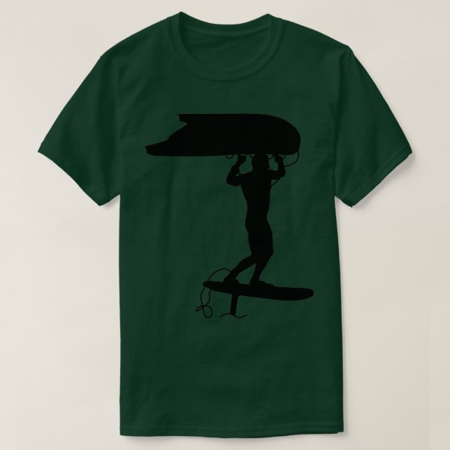 Surfer vinge surfande med folie vinge t shirt (Design framsida)