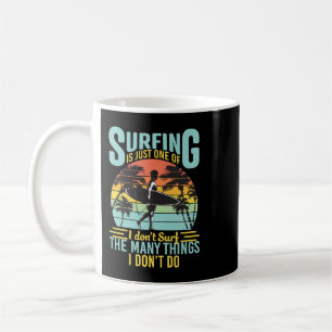 Surferande Vintage Retro Sunset 58 Kaffemugg