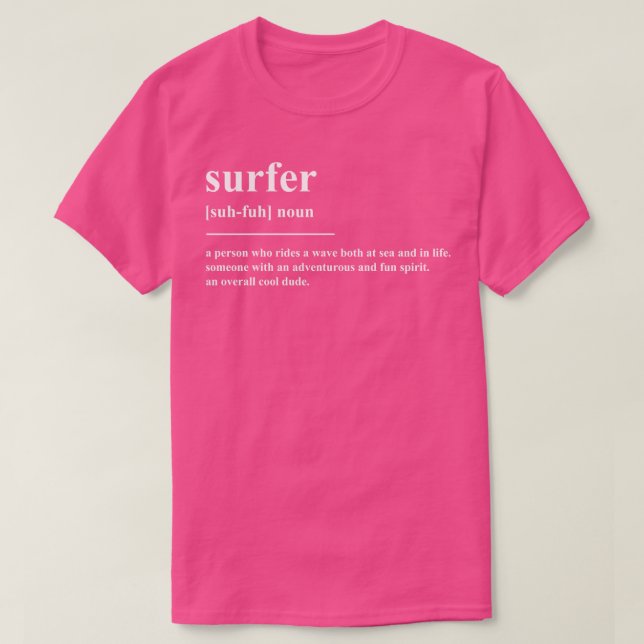 Surferdefinition T Shirt (Design framsida)