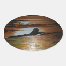 Surferflicka silhuette