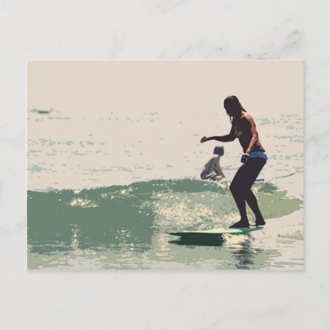 Surferflickor sten vykort (Framsida)